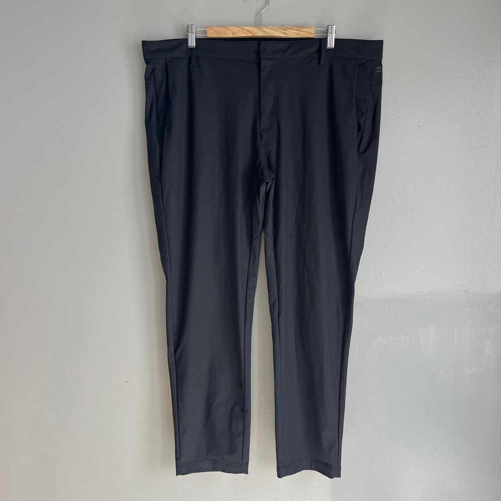 Fabletics Mens Only Pant Black Performance Stretch Golf Chinos Measures 42x29